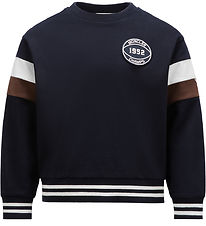 Moncler Bluse - Medium Blue/Hvid Moncler Bluse - Medium Blue/Hvid