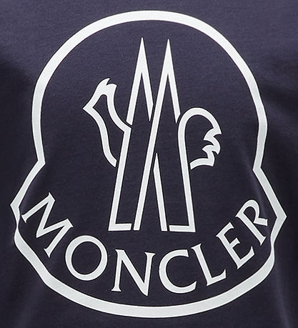 Moncler T-shirt - Blå/Hvid m. Logo Moncler T-shirt - Blå/Hvid m. Logo