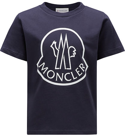 Moncler T-shirt - Blå/Hvid m. Logo Moncler T-shirt - Blå/Hvid m. Logo