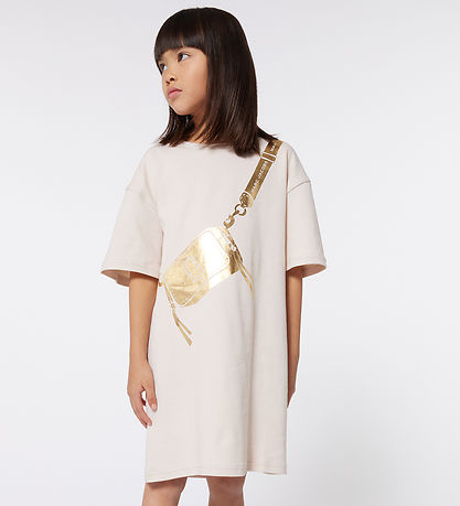 Little Marc Jacobs Kjole - Sand/Guld m. Taske