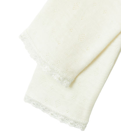 Name It Leggings - Uld - NbfWang - Snow White m. Hulmønster Name It Leggings - Uld - NbfWang - Snow White m. Hulmønster