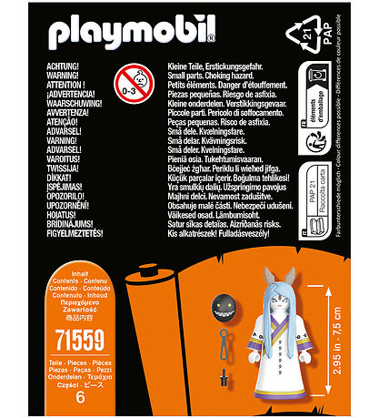 Playmobil Naruto - Kaguya - 71559 - 6 Dele Playmobil Naruto - Kaguya - 71559 - 6 Dele
