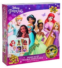 Prime 3D Puzzle Puslespil - 3D/2D - 200 Brikker - Princess Prime 3D Puzzle Puslespil - 3D/2D - 200 Brikker - Princess