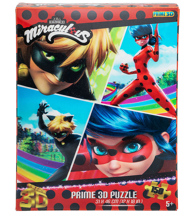 Prime 3D Puzzle Puslespil - 3D - 150 Brikker - Miraculous