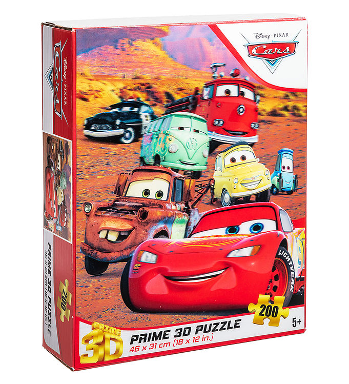 Prime 3D Puzzle Puslespil - 3D - 200 Brikker - Cars