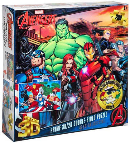 Prime 3D Puzzle Pussel - 3D/3D - 200 Delar - Avengers