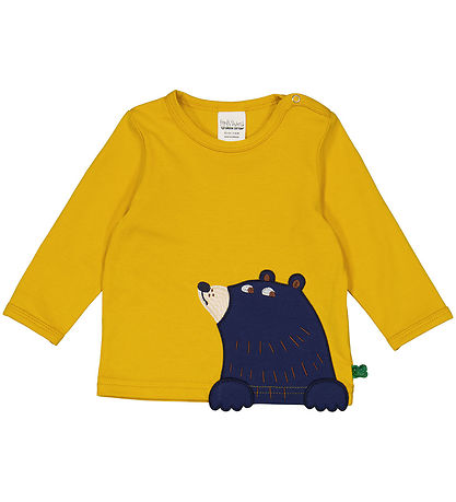 Freds World Bluse - Bear Applique - Mango Freds World Bluse - Bear Applique - Mango