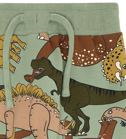 The New Siblings Sweatpants - TnsLee - Hedge Green Dino AOP