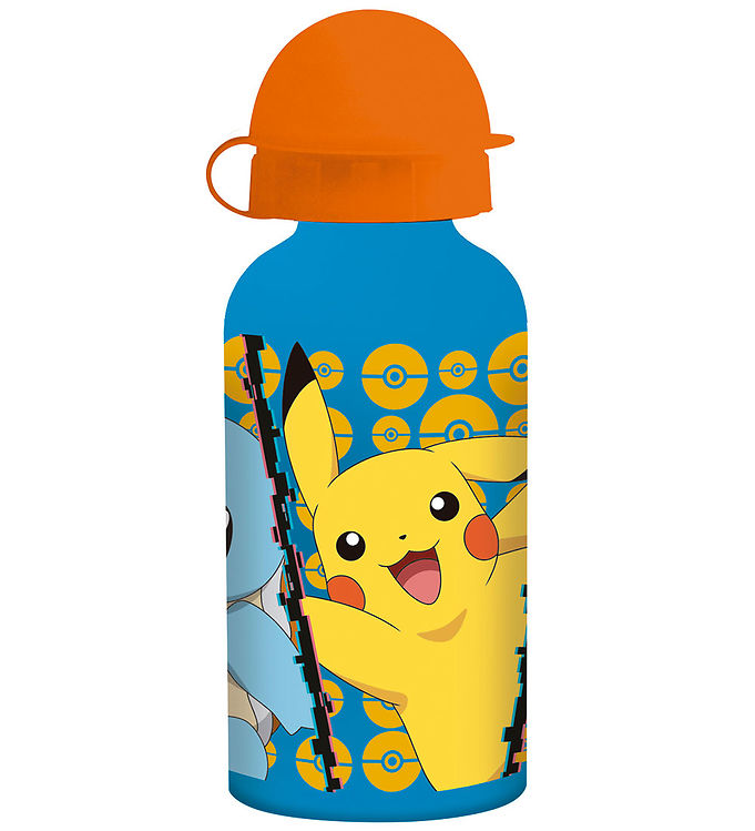 Pokémon - Drikkedunk - 400 ml - Aluminium - Blå/Gul m. Pikachu