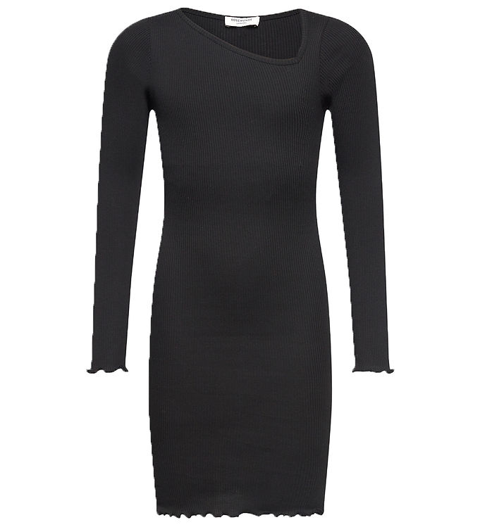 Rosemunde Kjole - Rib - Sort