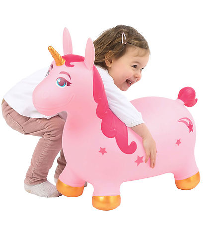 Ludi Hoppedyr - Enhjørning - Pink/Guld Ludi Hoppedyr - Enhjørning - Pink/Guld