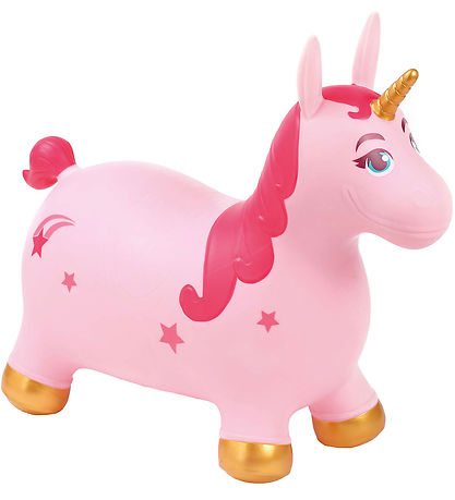 Ludi Hoppedyr - Enhjørning - Pink/Guld Ludi Hoppedyr - Enhjørning - Pink/Guld