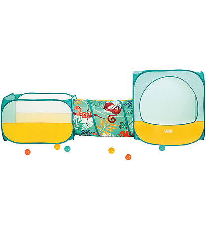 Ludi Pop-Up Legetelt m. Tunnel Og Bolde - Multi Ludi Pop-Up Legetelt m. Tunnel Og Bolde - Multi