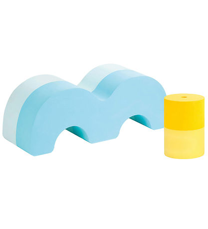 Ludi Motorikklodser - Skum - Blå/Gul Ludi Motorikklodser - Skum - Blå/Gul