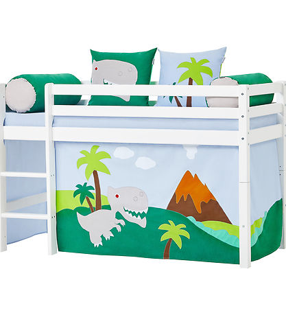 Hoppekids Forhæng Til Halvhøj Seng - 70x160 cm - Dinosaur