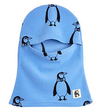Mini Rodini Elefanthue - 1-lags - Penguin Fleece - Blå Mini Rodini Elefanthue - 1-lags - Penguin Fleece - Blå
