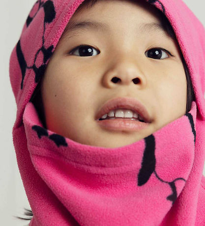 Mini Rodini Elefanthue - 1-lags - Penguin Fleece - Pink