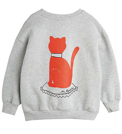 Mini Rodini Sweatshirt - Cat - Grey Melange Mini Rodini Sweatshirt - Cat - Grey Melange