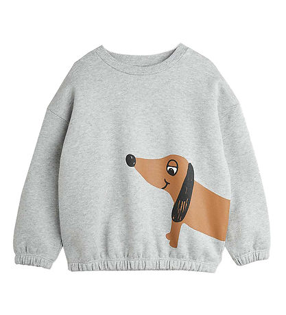 Mini Rodini Sweatshirt - Dog - Grey Melange Mini Rodini Sweatshirt - Dog - Grey Melange