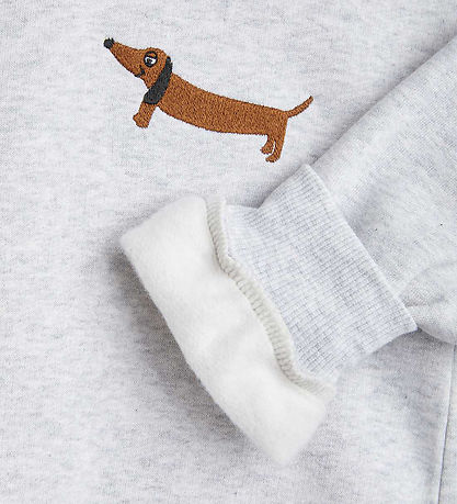 Mini Rodini Sweatshirt - Dog - Grey Melange
