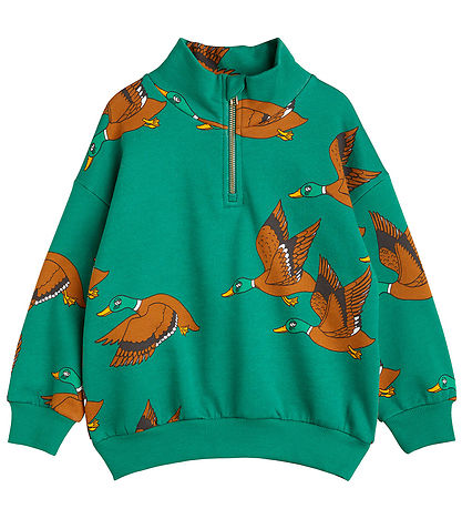 Mini Rodini Sweatshirt - Ducks - Grøn
