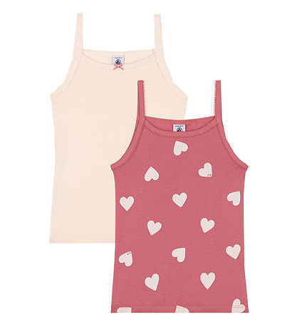 Petit Bateau Undertrøje - 2-pak - Rosa/Creme Petit Bateau Undertrøje - 2-pak - Rosa/Creme