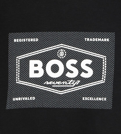 BOSS Sweatshirt - Sort m. Hvid BOSS Sweatshirt - Sort m. Hvid