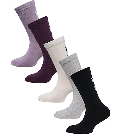 Hummel Strømper - 5-pak - hmlMake My Day - Lavender Gray Hummel Strømper - 5-pak - hmlMake My Day - Lavender Gray