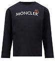 Moncler Bluse - Medium Blue m. Hvid Moncler Bluse - Medium Blue m. Hvid