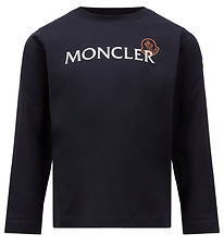 Moncler Bluse - Medium Blue m. Hvid Moncler Bluse - Medium Blue m. Hvid