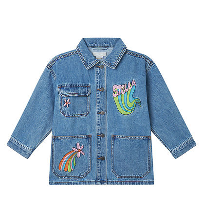 Stella McCartney Kids Denimjakke - Blå m. Stjerneskud Stella McCartney Kids Denimjakke - Blå m. Stjerneskud