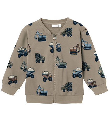 Name It Sweatcardigan - NmmNappe - Weathered Teak