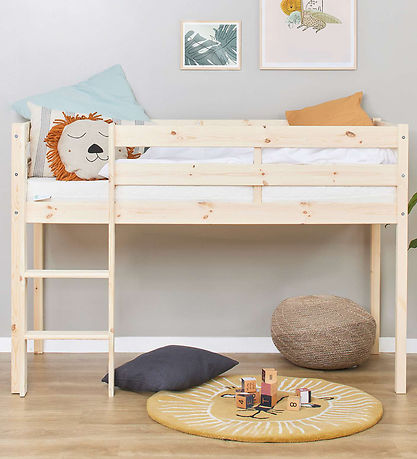 Hoppekids Seng - Halvhøj - ECO Comfort - 166x76x114 cm - Natural