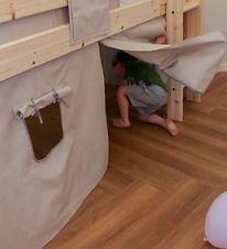 Flexa Legeforhæng Til Halvhøj Seng - Dawn - Warm Gray