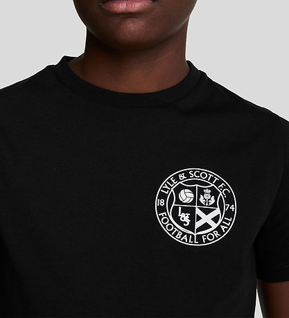 Lyle & Scott T-shirt - Football Logo - Jet Black