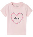 Name It T-shirt - NbfVubie - Parfait Pink m. Jordbær