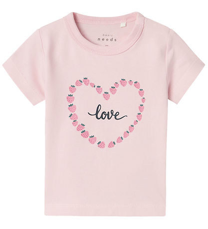 Name It T-shirt - NbfVubie - Parfait Pink m. Jordbær
