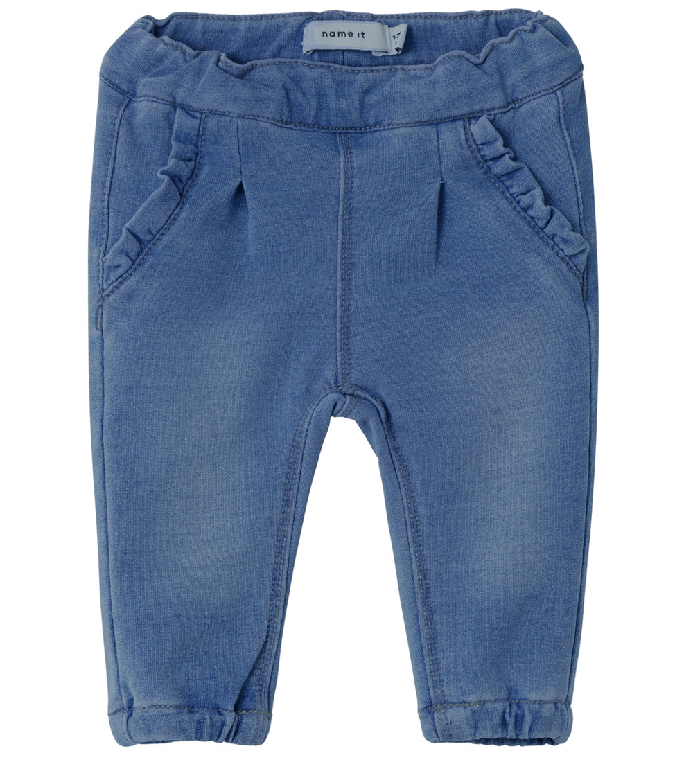 Name It Jogginghosen - Noos - NbfBella Runde Jeans - Medium+ Blu - Name It - 62 - Jogginghosen