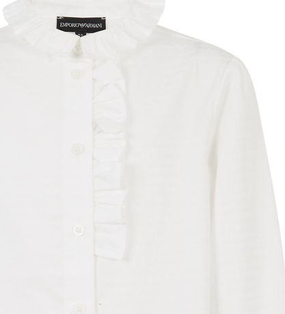 Emporio Armani Skjorte - Hvid m. Print Emporio Armani Skjorte - Hvid m. Print