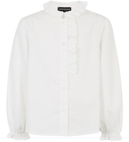 Emporio Armani Skjorte - Hvid m. Print Emporio Armani Skjorte - Hvid m. Print