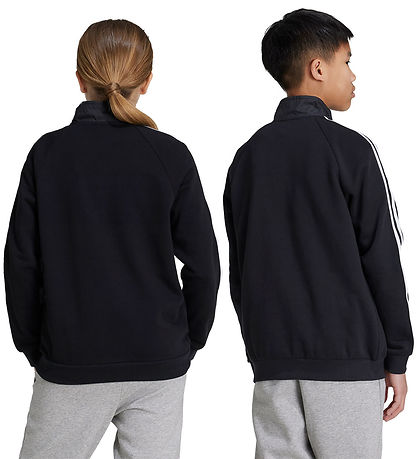 adidas Originals Sweatshirt m. Lynlås - Sort m. Hvid adidas Originals Sweatshirt m. Lynlås - Sort m. Hvid