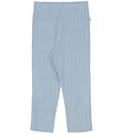 Joha Leggings - Uld/Silke - Støvet Blå Joha Leggings - Uld/Silke - Støvet Blå