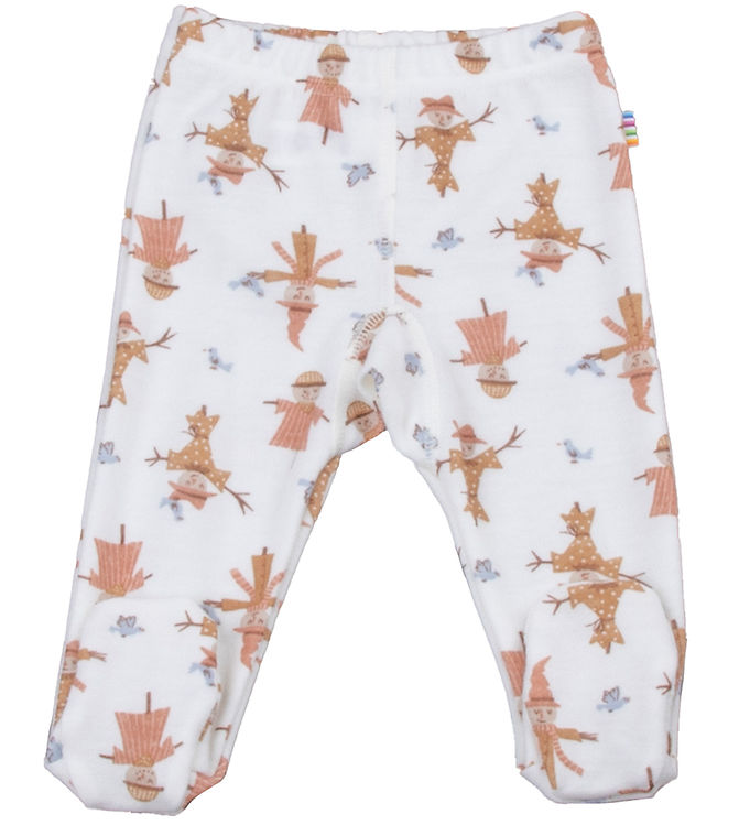 Joha Leggings m. Fødder - Uld/Bambus - Off White