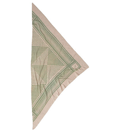 Lala Berlin Tørklæde - 162x85 - Triangle Puzzle - Dune/Sage