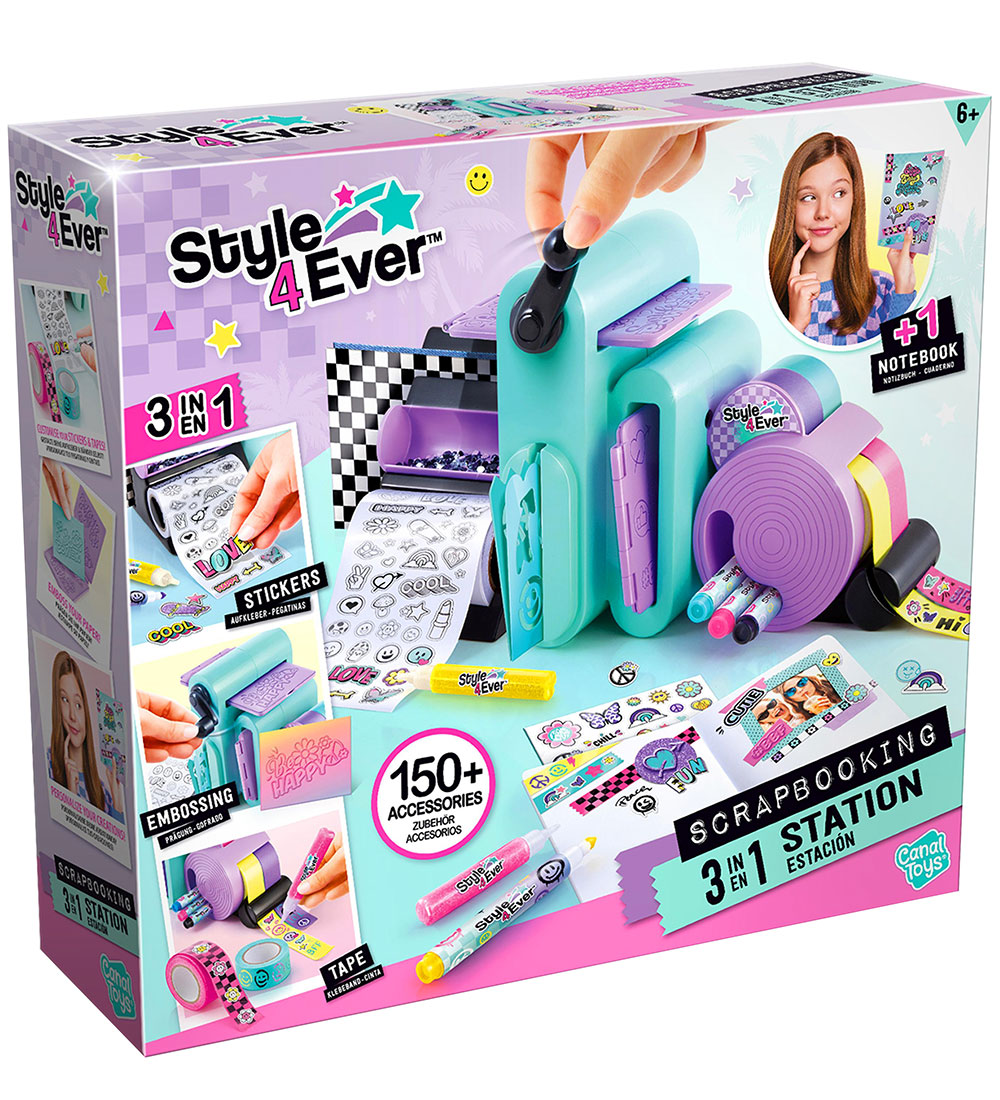 Style 4 Ever Scrapbooking-Studio - 3-in-1 - 150 Teile - Style 4 Ever - One Size - Kreatives Spielset