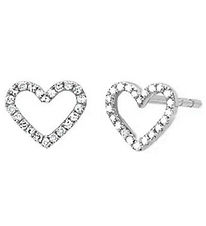 MillaVanilla Øreringe - Hjerte - Sølv