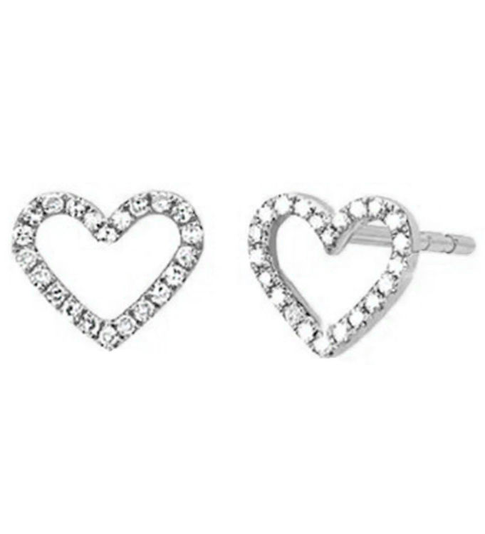 MillaVanilla Øreringe - Hjerte - Sølv