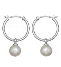 MillaVanilla Øreringe - Perle Hoops - Sølv MillaVanilla Øreringe - Perle Hoops - Sølv