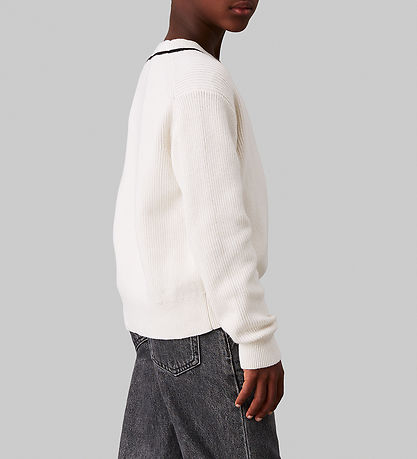 Calvin Klein Bluse - Strik - Hvid