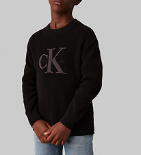 Calvin Klein Bluse - Strik - Sort Calvin Klein Bluse - Strik - Sort